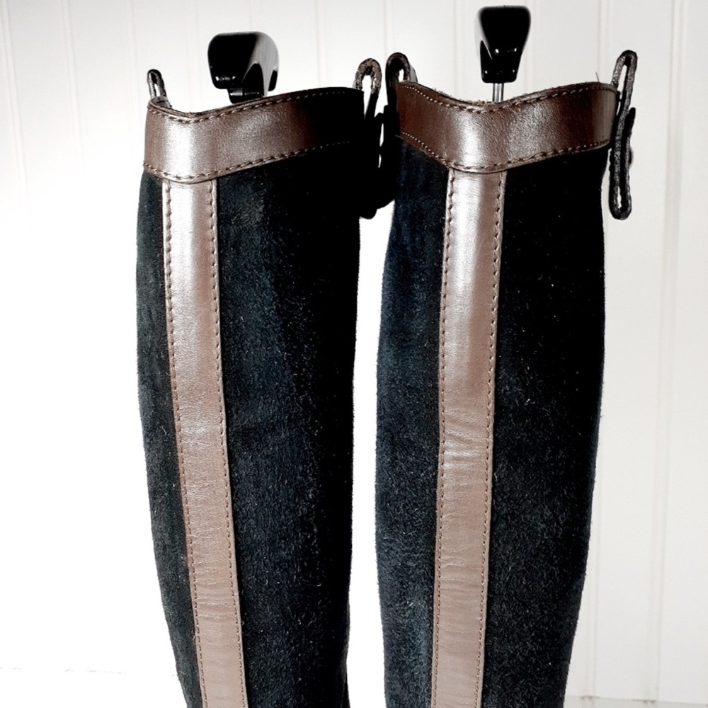 Giuseppe Zanotti Suede & Leather Knee-High Riding Boots - Picture 7 of 12